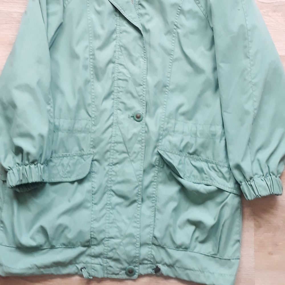 Towne London Fog Green Hooded Full Zip Jacket - Size Large Regular - Picture 10 of 11
